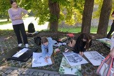 Studenci w plenerze,